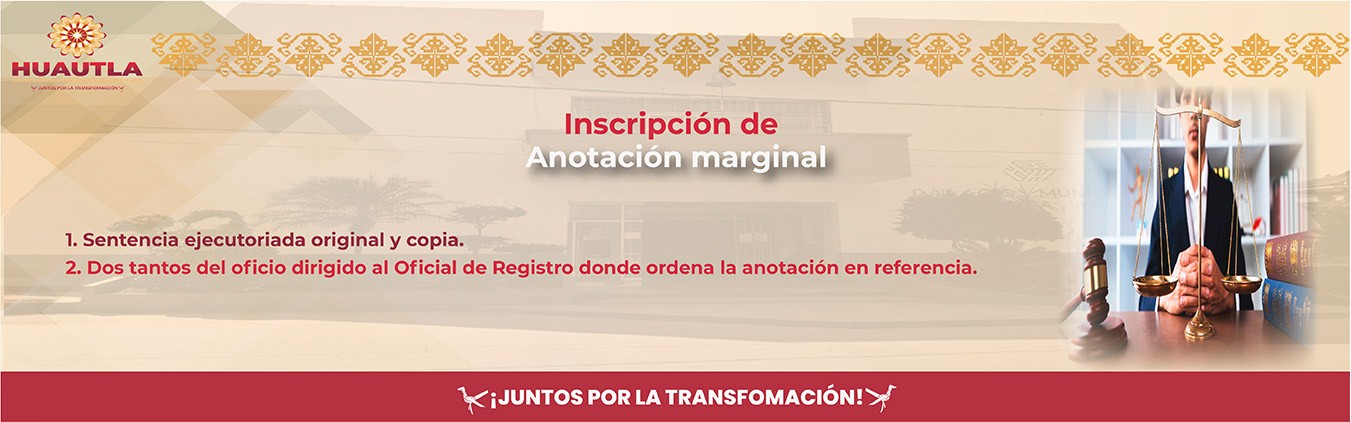 Inscripción de Anotación Marginal